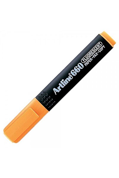 artline : 660 Cut Tip Highlighter Pen : 1.0 - 4.0 Mm : Highlighter Orange