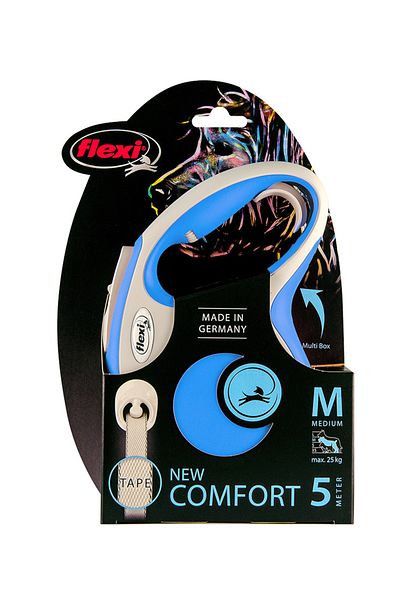 Flexi جهاز سفر أوتوماتيكي نيو كومفورت - متوسط ​​- 5 أمتار - أزرق