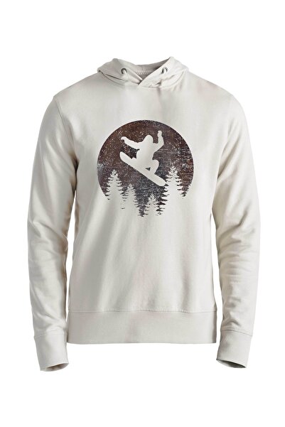 Alfa Tshirt سويت شيرت Snowboad Ecru