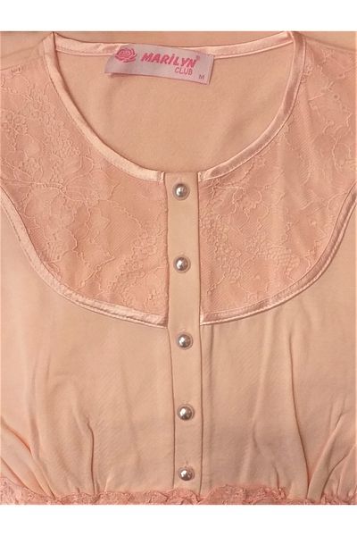 Marilyn Pijama 3-Piece Maternity Pajama Set with Dressing Gown, Salmon
