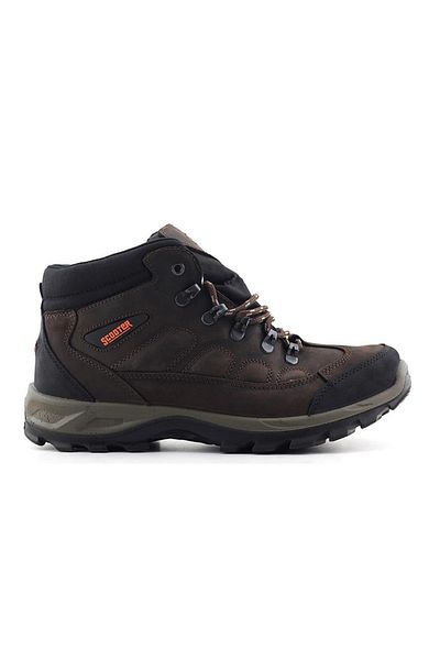Scooter M5538 Γνήσιο Δερμάτινο Ανδρικές Μπότες Crazy Dark Brown