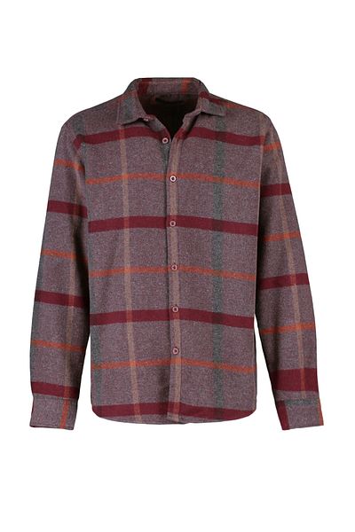 Trendyol Collection Червена карирана риза с обикновена кройка Tmnaw23Go00153