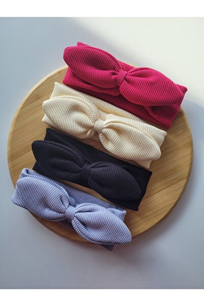 SeherBebeButik Set de 4 bandane pentru fete și bebeluși cu urechi de iepure