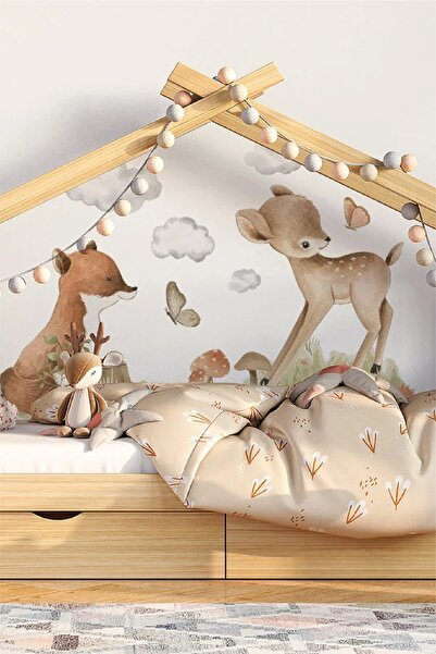 WALLHUMAN Orman Dostluğu Bambi Çocuk Odası Duvar Stickerı