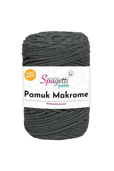 Spagettiyarn Cotton Macrame 3mm Smoked Hand Knitting Thread