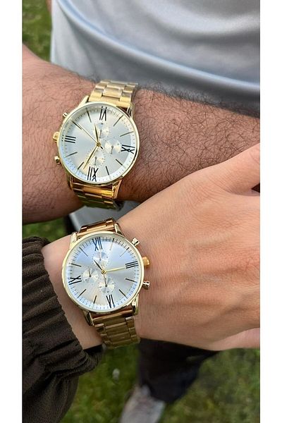 İSTLİV Couple Watches Sweetheart Watch Steel Cord Jewelry Set Combination