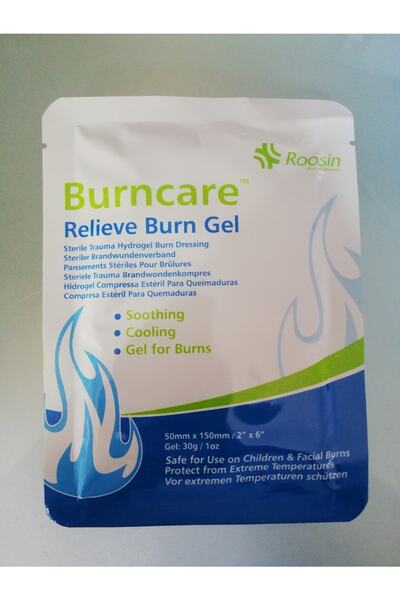 ROOSİN Burncare Rahatlatıcı Yanık Jeli Örtüsü 5cmx15cm 30 gr ( Güneş Yanıkları Ve Ilk Yardım Jel Örtüsü )