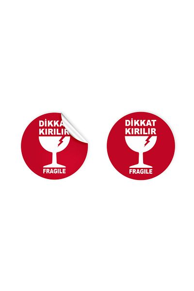anka design Attention Breaking Sticker (5X5Cm) 40 Pieces -Waterproof and Tear Resistant-