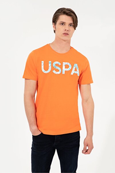 U.S. Polo Assn. Πορτοκαλί ανδρικό μπλουζάκι