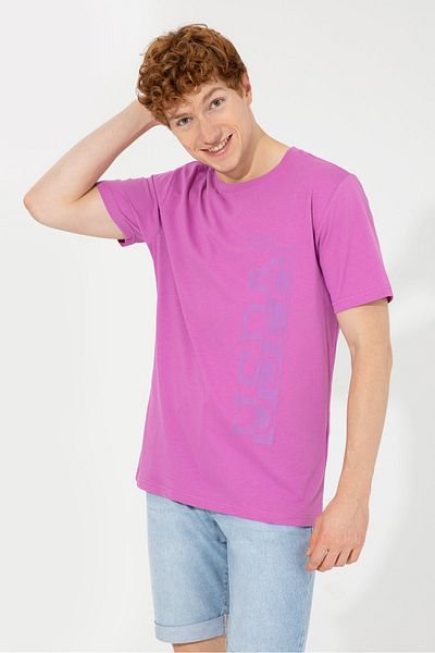 U.S. Polo Assn. Ανδρικό μωβ μπλουζάκι
