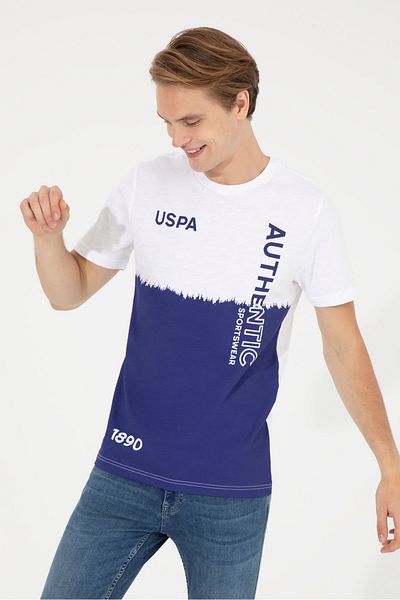 U.S. Polo Assn. Μπλε ανδρικό μπλουζάκι