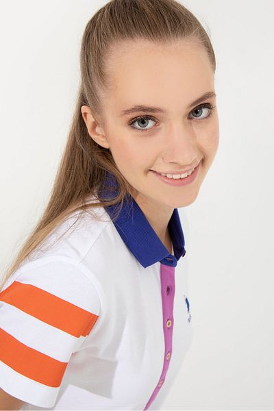 U.S. Polo Assn. Tricou alb pentru femei