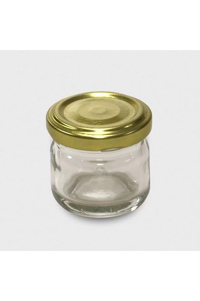Şişecam 29 Cc Glass Jar with Gold Lid 75 Pieces