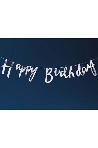hediyeofisi لافتة عيد ميلاد فضية لعيد الميلاد السعيد