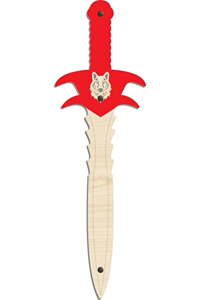 Ahtek Wooden Wolf Headed Sword Shield Set