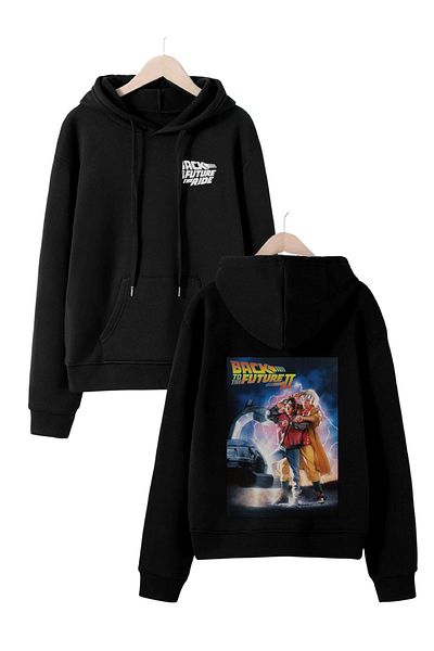 Deocept Hanorac oversize cu imprimeu Back To Future unisex
