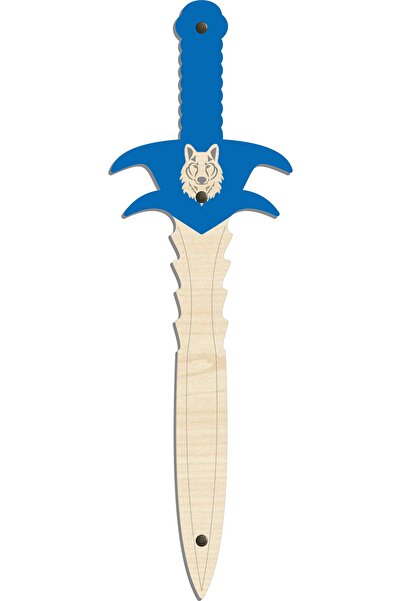 Ahtek Wooden Wolf Headed Sword Shield Set