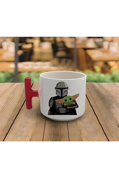 RHG Art Latte & Espresso El Yapımı Baby Yoda Baskılı T Kulp Kupa 200 Ml