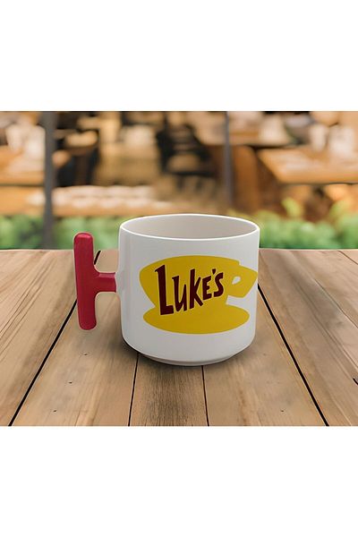 RHG Art Latte & Espresso Handmade Gilmore Girls Lukes Red T Handle Mug 200 Ml