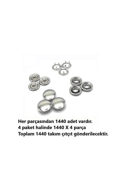 tuhafiyecimiz 9.5mm Covered Stainless Nickel (silver) Baby Snaps 1440 Pieces (wholesale Snaps)