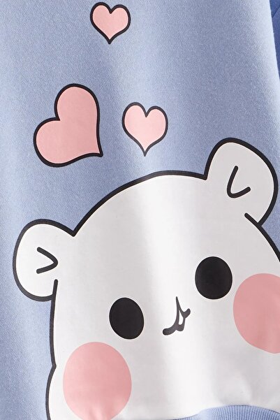 Machetta Χαριτωμένο φούτερ Indigo με κουκούλα Παιδική Κοριτσίστικη Καρδιά