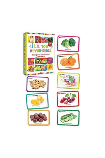 Diytoy 4-Piece Training Set - My First 100 Words, Animal and Vegetable Fruit Baby's First Intelligence