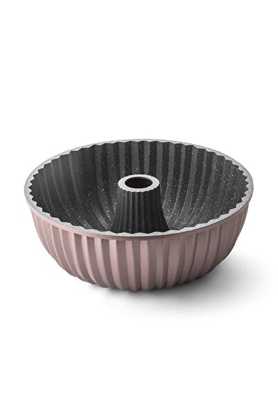 Emsan Griss Hardstone Döküm Kek Kalıbı Golden Pink 24 Cm
