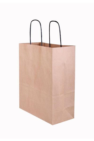 14Süs Brown Kraft Bag Auger Handle 32 X 12 X 41 100 Pieces (o4o4)