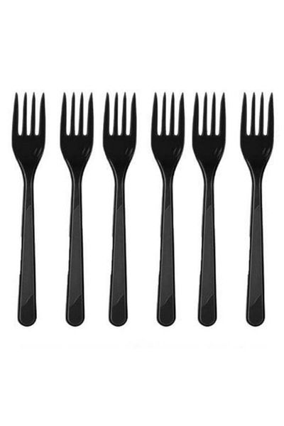 14Süs Plastic Fork Elite Fork Black Color Cu.350f 100 Pieces