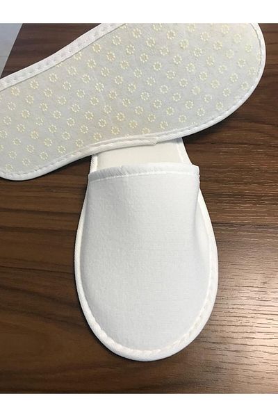 DALENES TİCARET 10 Disposable Non-Slip Slippers - Hotel Packaged Closed Toe
