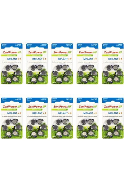 ZeniPOWER Koklear Implant Pili 10 Paket-60 Adet Implant Pili Implant Işitme C...