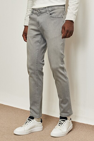 ALTINYILDIZ CLASSICS Ανδρικό ανοιχτό γκρι Slim Fit Slim Fit Magic Denim Flexi...