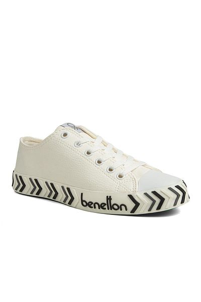 Benetton ® |   Bn-30723 - 3374 Alb Gri - Pantofi sport pentru dama