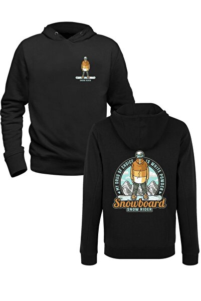 Alfa Tshirt سويت شيرت Snowboard Snow Rider باللون الأسود