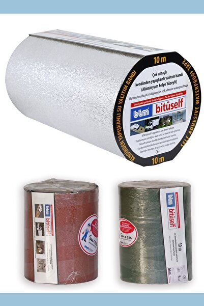 Btm Bitüself 10mtx30 Cm 1 Top (RENK ÇEŞİTLERİ : KIRMIZI , YEŞİL,ALÜMİNYUM)su Yalıtım Bandı