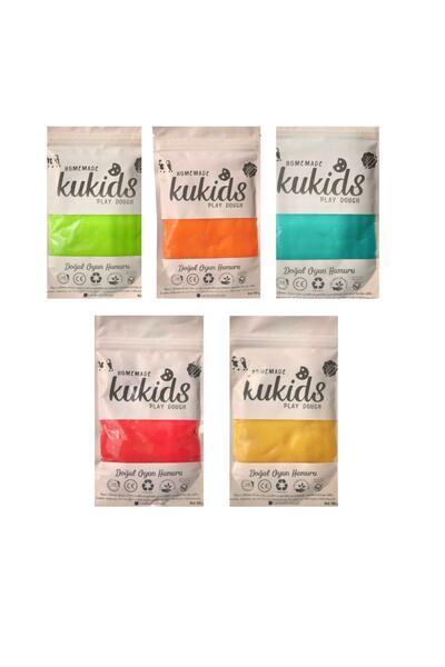 KuKids عجينة لعب طبيعية صديقة للبيئة 5x130 جرام