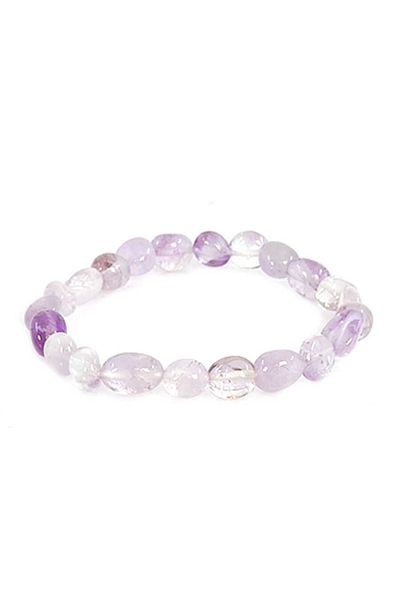 vetesbih Amethyst Drum Natural Stone Bracelet Z1658