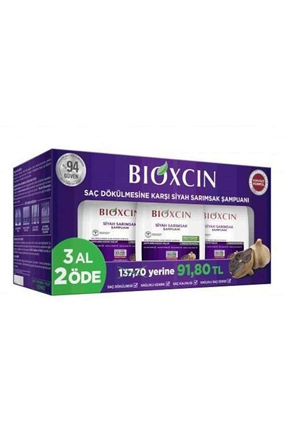 Bioxcin 300mlx3 Garlic Black Shampoo - Vb539