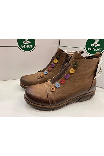 Venüs Γυναικείες Comfort Δερμάτινες Μπότες Mink 1953791 κ