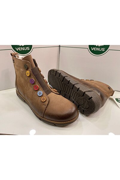 Venüs Γυναικείες Comfort Δερμάτινες Μπότες Mink 1953791 κ