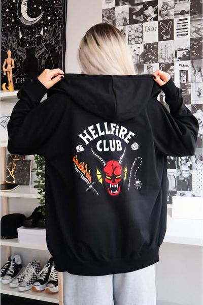 EFBUTİK Unisex Stranger Things Hellfire Club Cardigan
