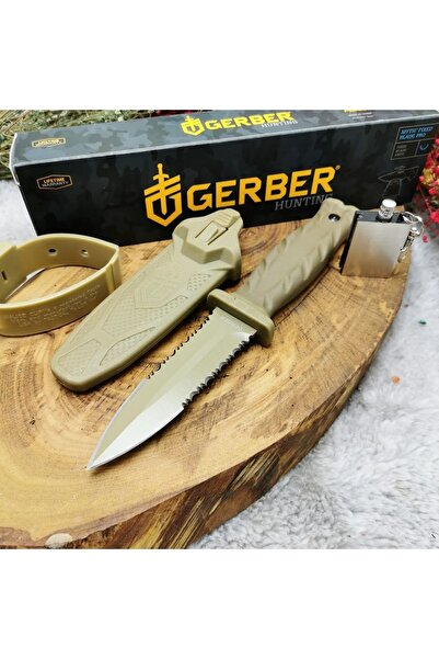 Anatoliahediyelik 22 Cm Gb Combact Tactical Kılıflı Avcı Bıçağı Yanında Zippo...