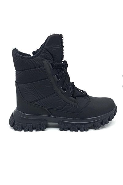 DİLADAYS Çocuk Unisex Fermuarlı Kışlık Rahat Su Soğuğa Dayanıklı Günlük Içi Yünlü Bot