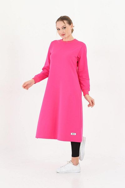 Elif Okur Hijab Long Tunic 110cm Candy Pink 1213