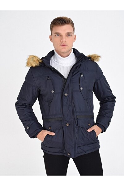DYNAMO Erkek Su Geçirmez Suni Kürk Kalın Kaban 3090