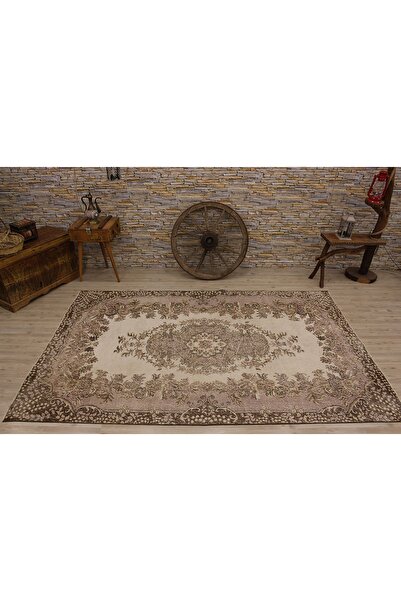 Sempati halı El Dokuması Özel Kahverengi Vintage Halı 169x266 2369