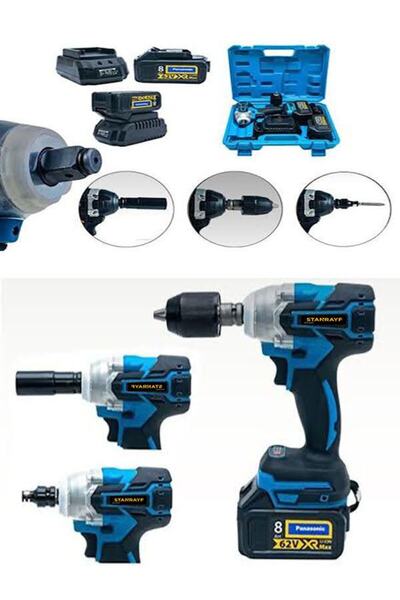 stanrayf Alman 88v 10 Ah Kömürsüz Motor Tam Profesyonel Darbeli Matkap Vidala...