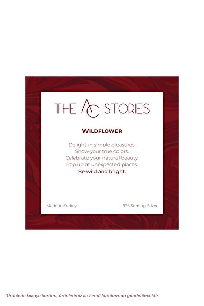 The AC Stories Wildflower Kolyesi | Minimal Papatya 925 Ayar Gümüş Kolye, Altın Renk
