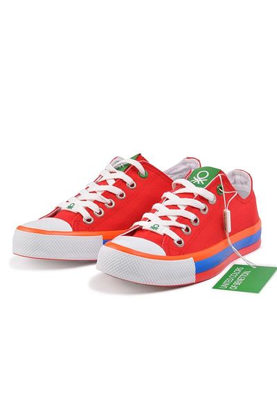 United Colors of Benetton Bn-30176 حذاء رياضي أحمر للجنسين - مريح وأنيق