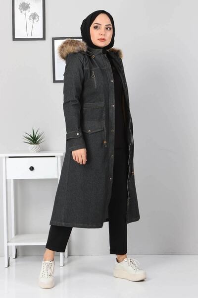 Modamihram Джинсове пальто на блискавці Fume 9735